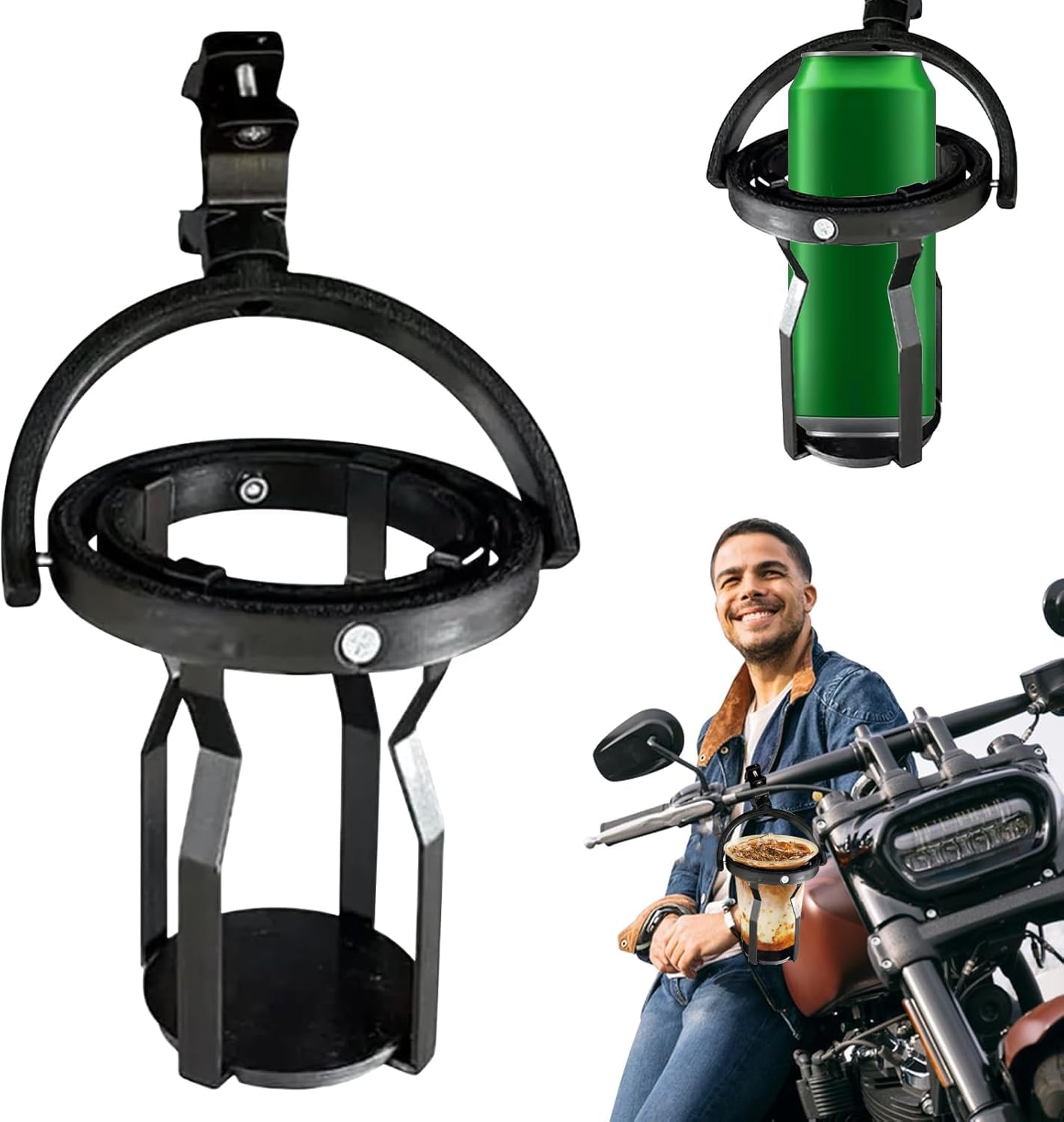 Gyroskopischer Getränkehalter, Verstellbarer hängender Getränkehalter mit Klemme, Gyroskopischer Anti-Spill Getränkehalter für Motorräder Gyroskopischer Getränkehalter, Verstellbarer hängender Getränkehalter mit Klemme, Gyroskopischer Anti-Spill Getränkehalter für Motorräder von VICDUEKG