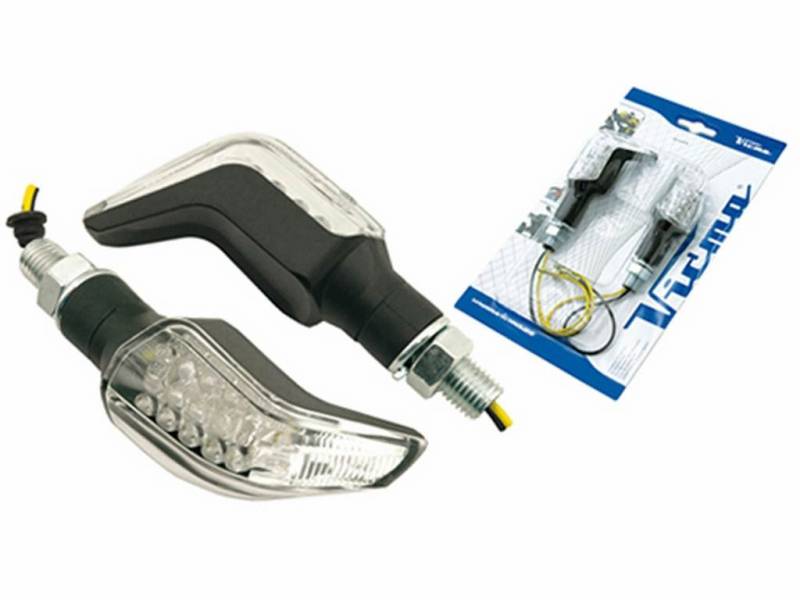 Blinker Set M10 LED schwarz Sidewinder Klarglas von ZOUXO