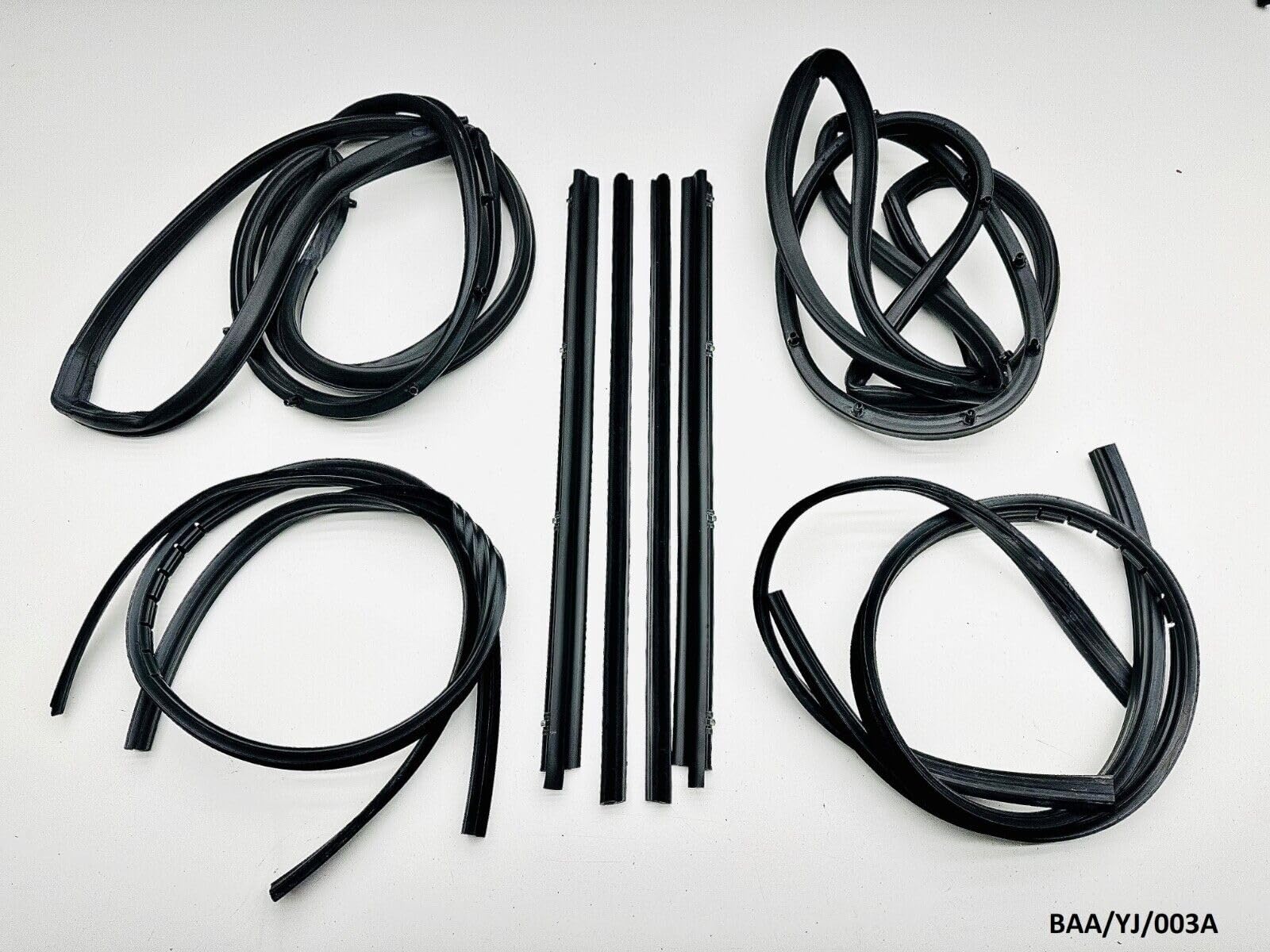 Komplette Türleistendichtungen, Dichtungsstreifen, kompatibel mit Jeep Wrangler 1987–1995 BAA/YJ/003A Komplette Türleistendichtungen, Dichtungsstreifen, kompatibel mit Jeep Wrangler 1987–1995 BAA/YJ/003A von VIDARR