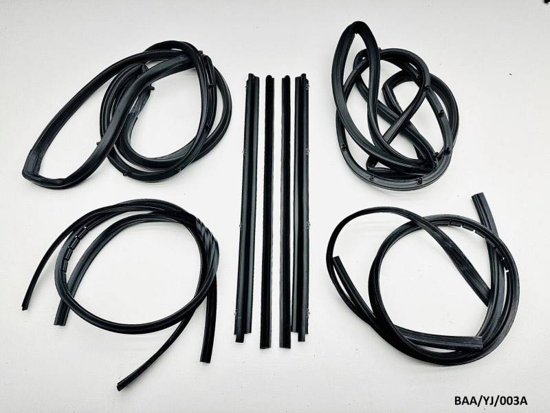 Komplette Türleistendichtungen, Dichtungsstreifen, kompatibel mit Jeep Wrangler 1987–1995 BAA/YJ/003A von VIDARR