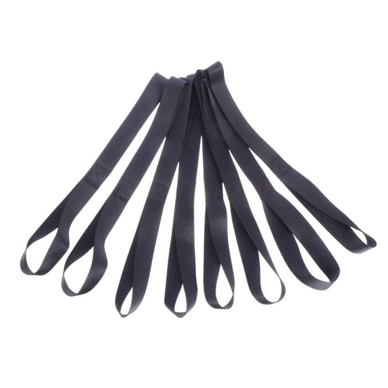 VILLCASE 8 Stück Hakengürtel Spanngurte für Motorräder Motorradgepäck Ratschengurte Spanngurte strapazierfähig Zurren Zurrgurte für den Kraftsport Motorrad-Lastengurte Polyester Schwarz von VILLCASE