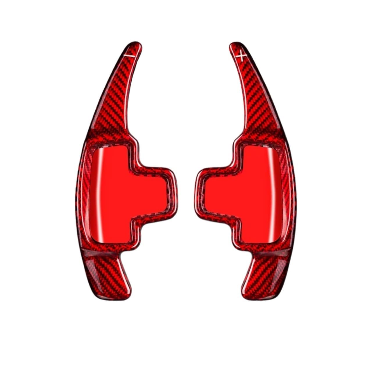 VINCTV Kompatibel Mit Benz Für A B E M Klasse ML W166 W176 W204 W212 W222 W246 C117 W218 X156 Carbon Fiber Lenkrad Paddle Shift Auto Schaltwippen(Red Carbon) von VINCTV