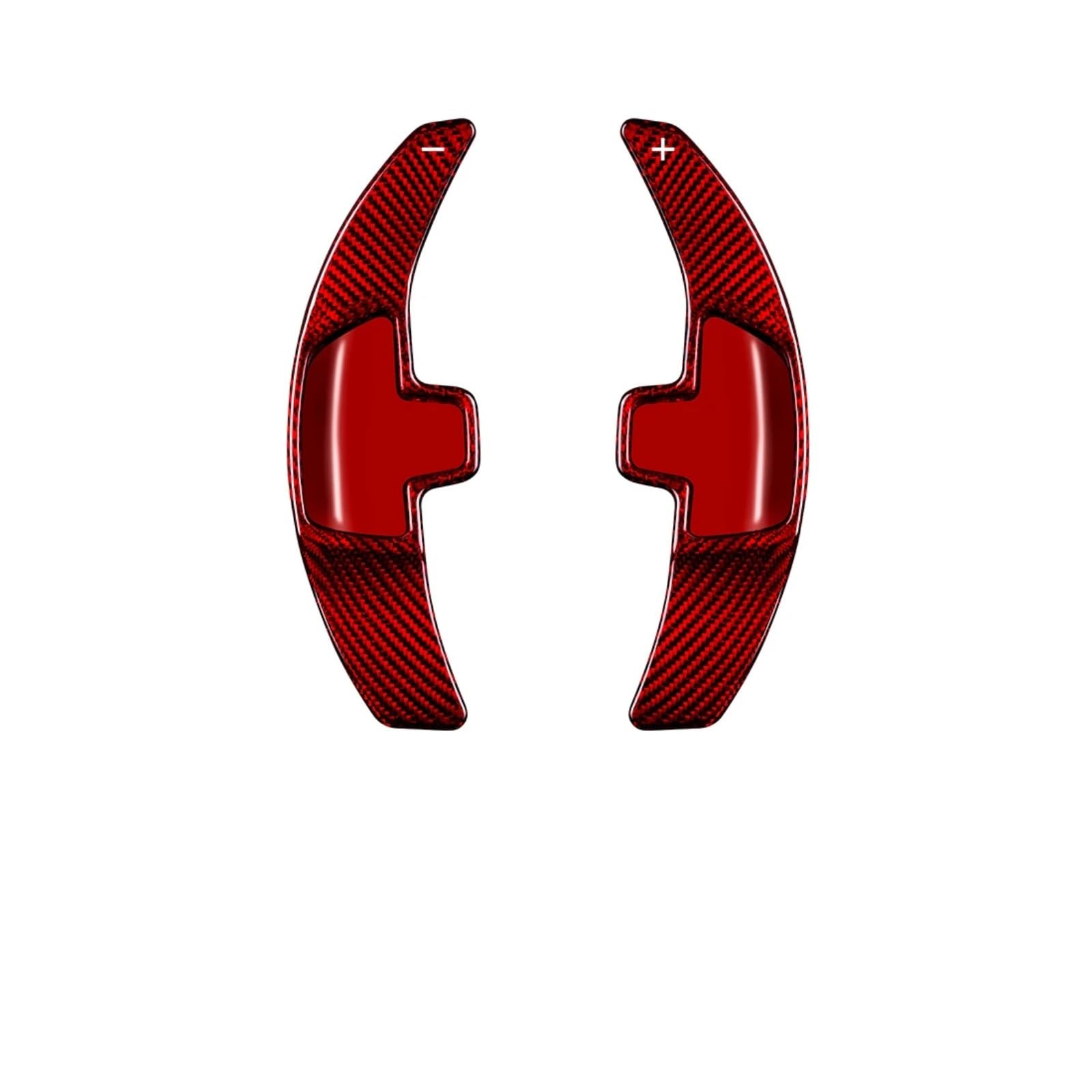 VINCTV Kompatibel Mit Benz Für Amg A45 Cla45 C63 S63 E43 Sl63 Lenkradschaltpaddel-Verlängerung Kohlefaser-Schalthebel Ersatz D0422 Auto Schaltwippen(Type A RED Carbon) von VINCTV