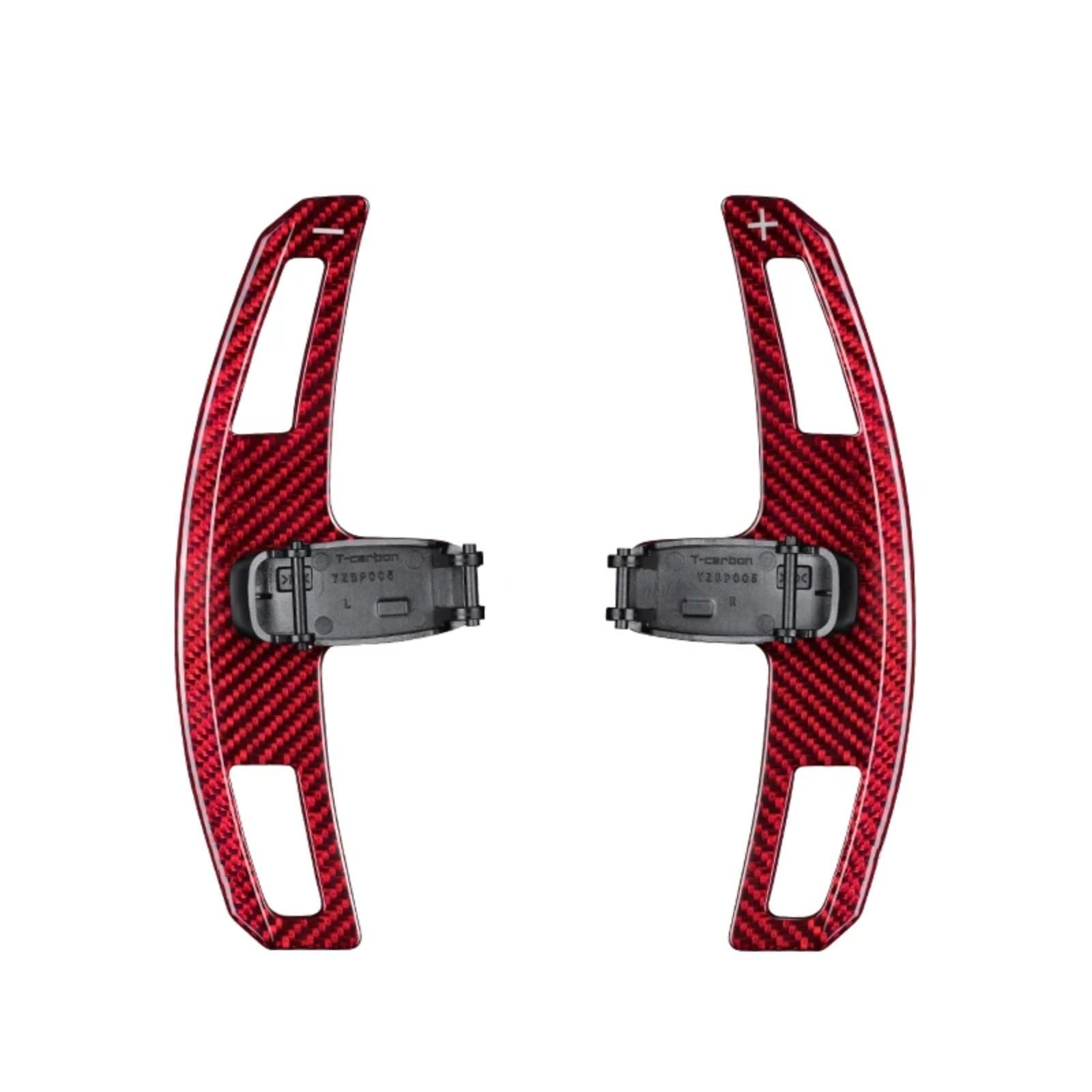 VINCTV Kompatibel Mit Benz Für C43 C53 C63 E43 E53 E63 CLA45 CLS63 GLA45 GLE63 GLS63 Für Amg Ersatz-Lenkrad-Paddelschaltung TH0056 Auto Schaltwippen(Red Carbon) von VINCTV