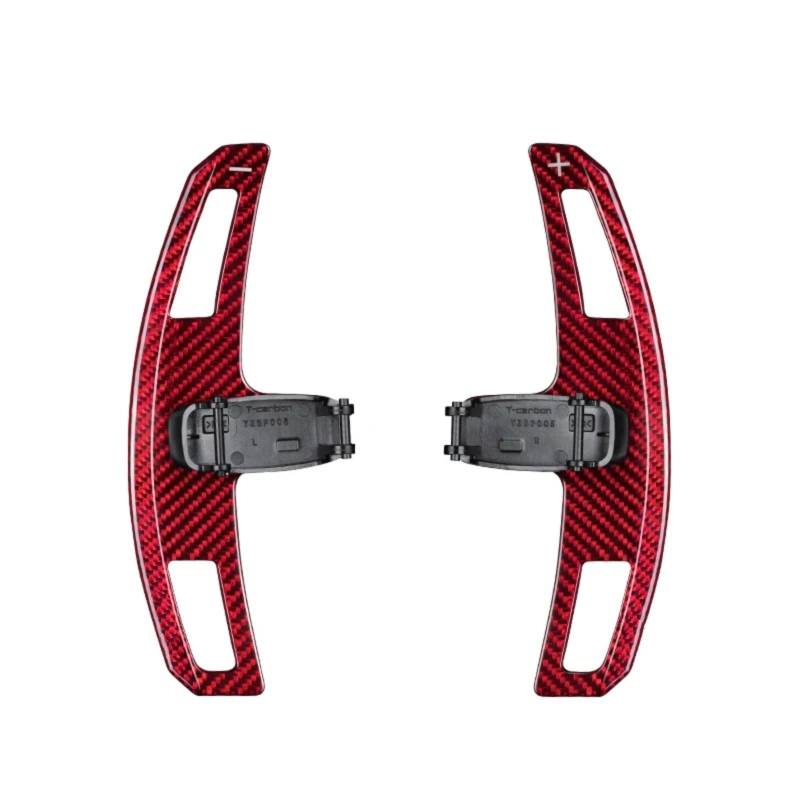 VINCTV Kompatibel Mit Benz Für C43 C53 C63 E43 E53 E63 CLA45 CLS63 GLA45 GLE63 GLS63 Für Amg Ersatz-Lenkrad-Paddelschaltung TH0056 Auto Schaltwippen(Red Carbon) von VINCTV