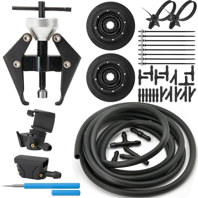 VINCTV Kompatibel Mit Benz Für Sprinter W901 W902 W906 903 906 907 910 VS30 1995–2024. Auto-Scheibenwascher, Wischerarm-Abzieher Und Klingen-Wassersprühdüsen Scheibenwischer Spritzdüse(39pcs-Puller) von VINCTV
