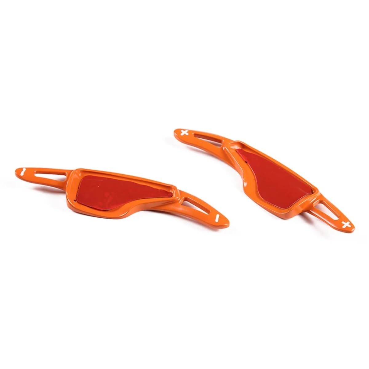 VINCTV Kompatibel Mit Chevrolet Für Corvette C7 2014 2015 2016 2017 2018 2019. Auto-Lenkrad-Schaltpaddel-Verlängerung Aus Aluminiumlegierung Auto Schaltwippen(Orange) von VINCTV