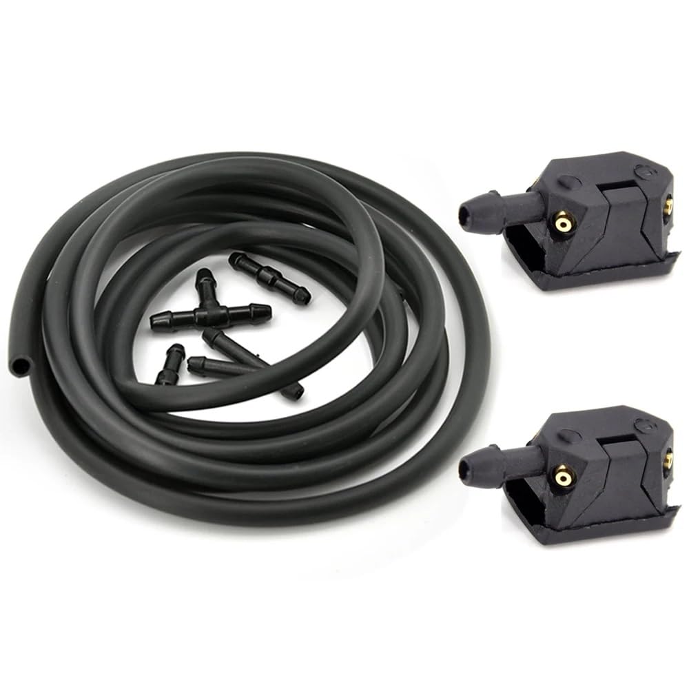 VINCTV Kompatibel Mit Citroen Für Jumper Für Relay Universal-Scheibenwaschanlage Wischersprüher Auto-Scheibenwaschpumpe Scheibenwischer Spritzdüse(Nozzle and 2m Hose) von VINCTV