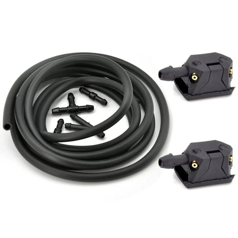 VINCTV Kompatibel Mit Citroen Für Jumper Für Relay Universal-Scheibenwaschanlage Wischersprüher Auto-Scheibenwaschpumpe Scheibenwischer Spritzdüse(Nozzle and 2m Hose) von VINCTV
