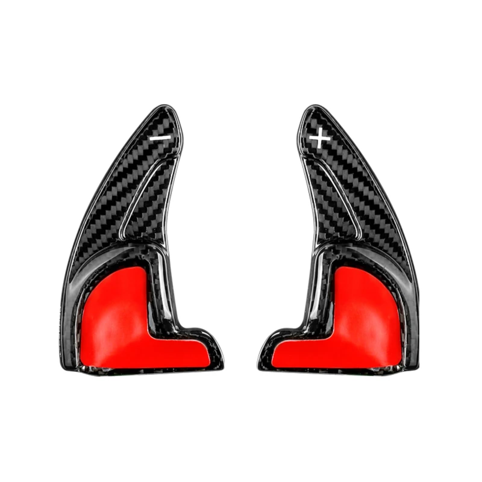 VINCTV Kompatibel Mit Dodge Für Challenger Für Charger Sxt Gt Auto-Lenkrad-Schaltwippe, Schaltwippe Aus Kohlefaser, Schaltwippe, Schaltverlängerung D0303 Auto Schaltwippen(Black Carbon) von VINCTV