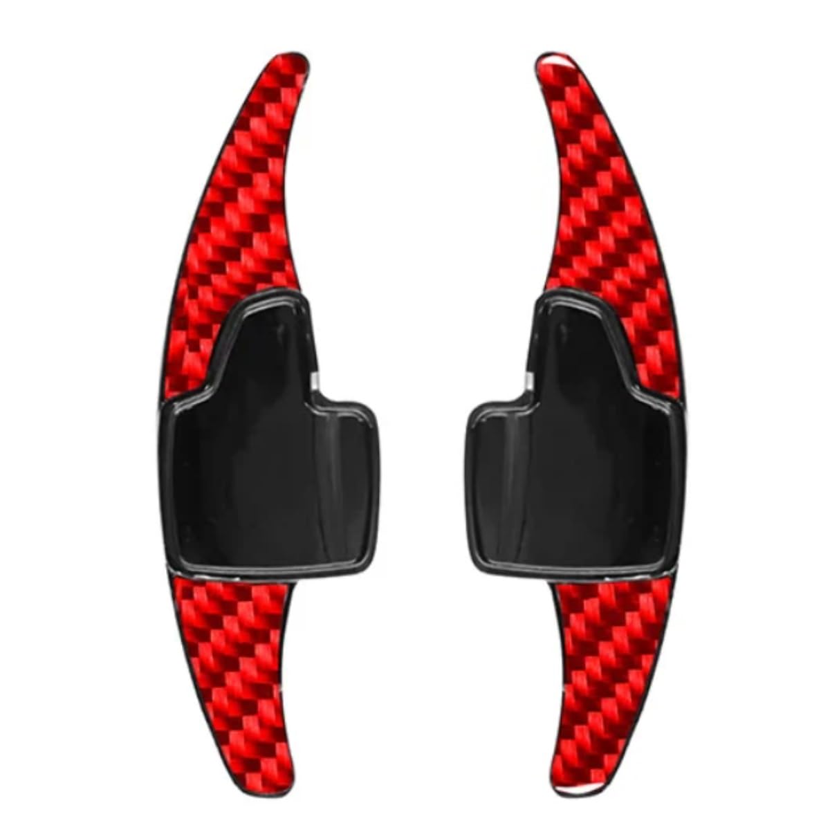 VINCTV Kompatibel Mit Ford Für Escape 2017 2018 2019 2020 2021 2022 2023 Auto-Schalthebel-Verlängerung Lenkrad-Schaltpaddel-Verlängerung Auto Schaltwippen(Carbon Fiber Red) von VINCTV