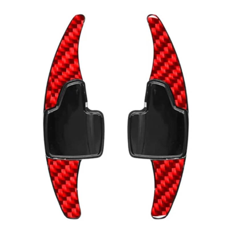 VINCTV Kompatibel Mit Ford Für Escape 2017 2018 2019 2020 2021 2022 2023 Auto-Schalthebel-Verlängerung Lenkrad-Schaltpaddel-Verlängerung Auto Schaltwippen(Carbon Fiber Red) von VINCTV