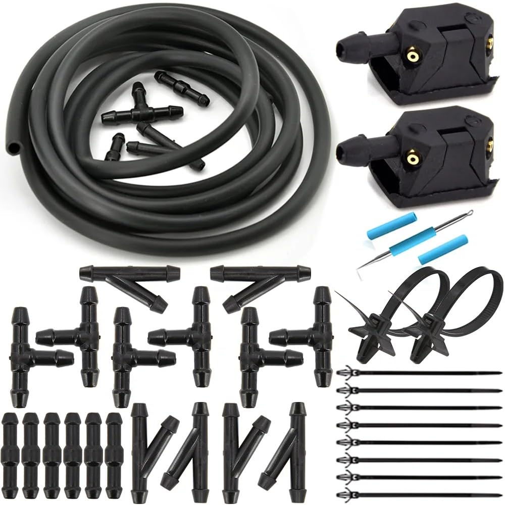 VINCTV Kompatibel Mit Freightliner Für Sprinter 2001–2021, Ersatz-Sprühdüse Für Scheibenwischer, Waschanlage, Sprühset Scheibenwischer Spritzdüse(36pcs-Repair Tool) von VINCTV