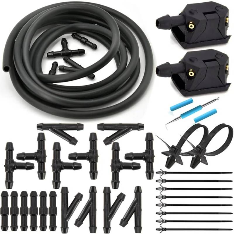 VINCTV Kompatibel Mit Freightliner Für Sprinter 2001–2021, Ersatz-Sprühdüse Für Scheibenwischer, Waschanlage, Sprühset Scheibenwischer Spritzdüse(36pcs-Repair Tool) von VINCTV