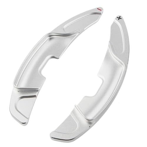 VINCTV Kompatibel Mit Lexus Für ES300h ES350 2019 2020 1 Paar Aluminium Schalthebel Auto Lenkrad Schaltwippe Verlängern Auto Schaltwippen(Silver) von VINCTV