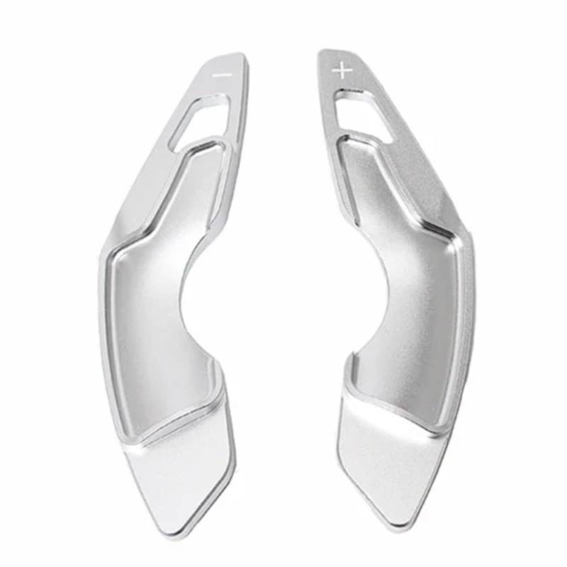 VINCTV Kompatibel Mit Lexus Für Rc 2014 2015 2016 2017 2018 Auto-Schalthebel-Verlängerung Lenkrad-Schalthebel-Paddel-Zubehör 2 Stück Auto Schaltwippen(Silver) von VINCTV