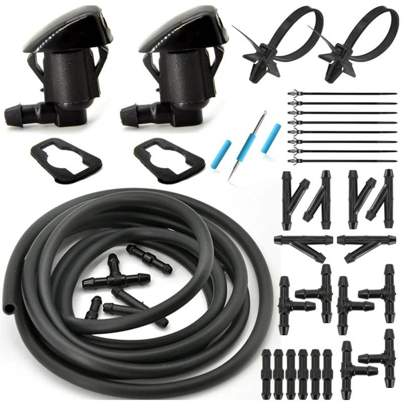VINCTV Kompatibel Mit Pontiac G6 2005–2010, Frontwischer, Scheibenwaschanlage, Auto-Ersatzteile, Waschspray, Sprühset 55372143AB Scheibenwischer Spritzdüse(36Pcs-Joiner-Tie) von VINCTV