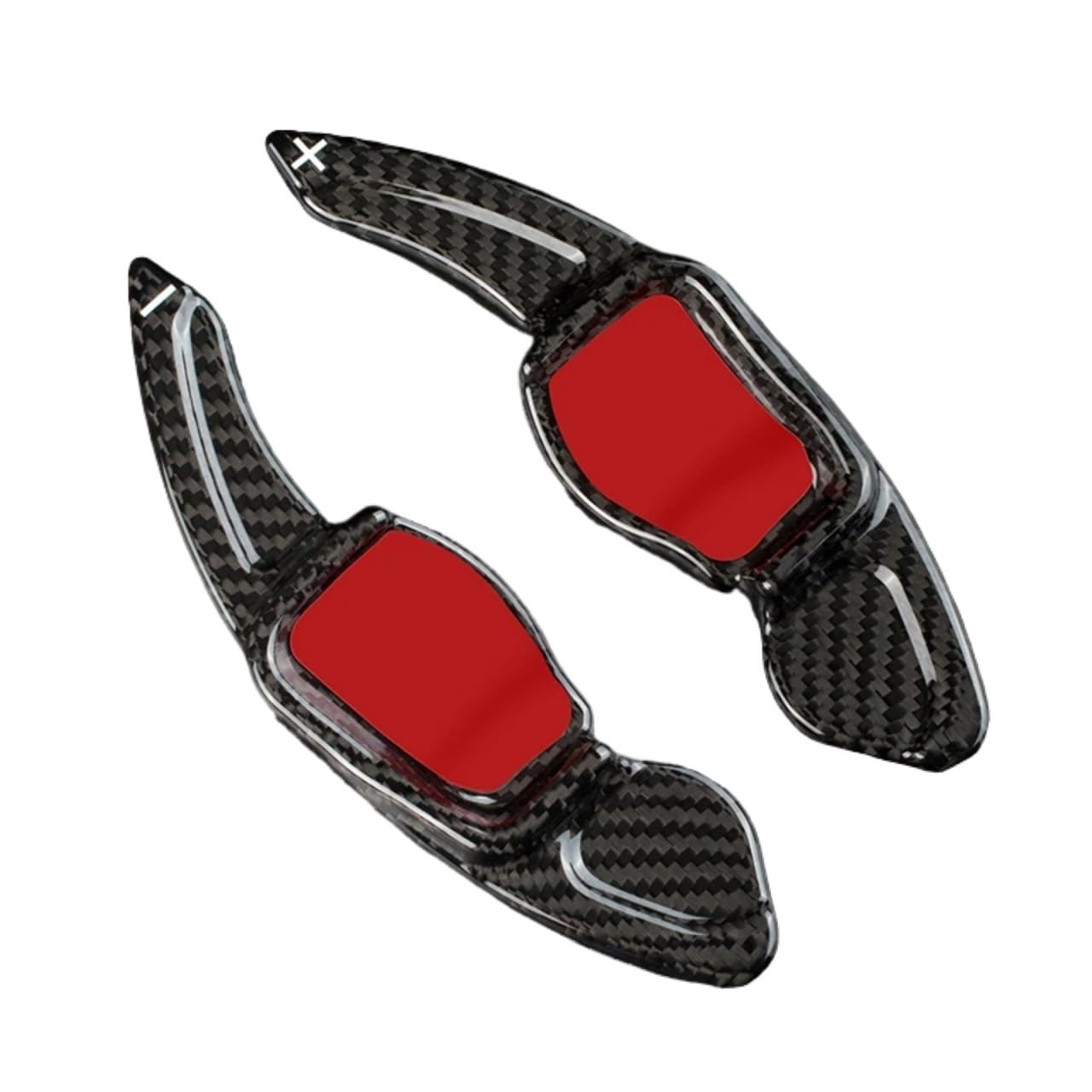 VINCTV Kompatibel Mit Skoda Für Monte Für Carlo Für Scout Carbon Fiber Lenkrad Paddle Shift Verlängern Schalthebel D6015 Auto Schaltwippen(Black Carbon) von VINCTV