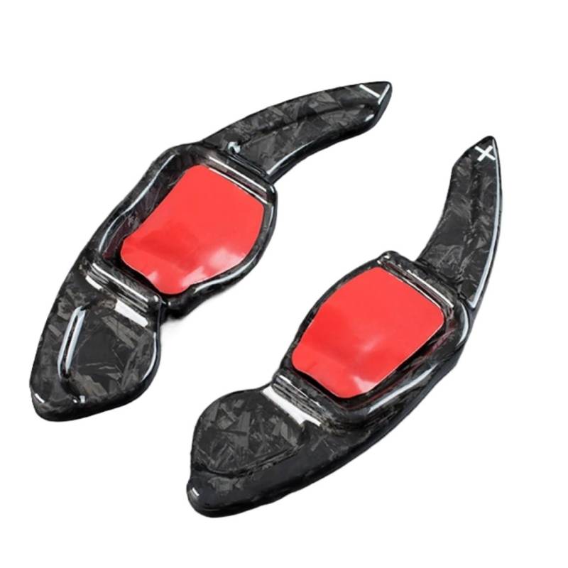 VINCTV Kompatibel Mit Skoda Für Monte Für Carlo Für Scout Carbon Fiber Lenkrad Paddle Shift Verlängern Schalthebel D6015 Auto Schaltwippen(Forged Carbon) von VINCTV