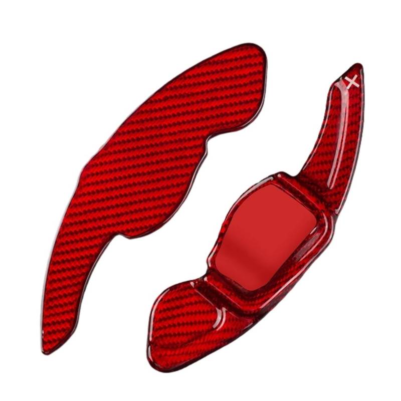 VINCTV Kompatibel Mit Vw Für Golf 5 6 Für GTI R Für J&etta MK5 Für Passat B6 B7 Für Cc Lenkrad Kohlefaser Schaltwippenverlängerung D3302 Auto Schaltwippen(Red) von VINCTV