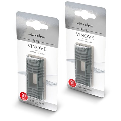 Vinove 2x Autoparfüm Lufterfrischer Refill Nachfüllpackung Silverstone von VINOVE