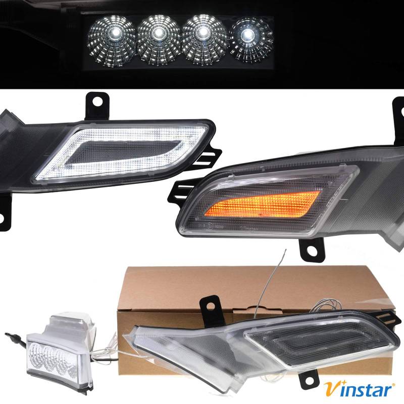 VINSTAR 2X Seiten Blinker DRL Tagfahrlicht LED kompatibel mit Porsche Cayenne 955 Facelift 2007-2010 von VINSTAR