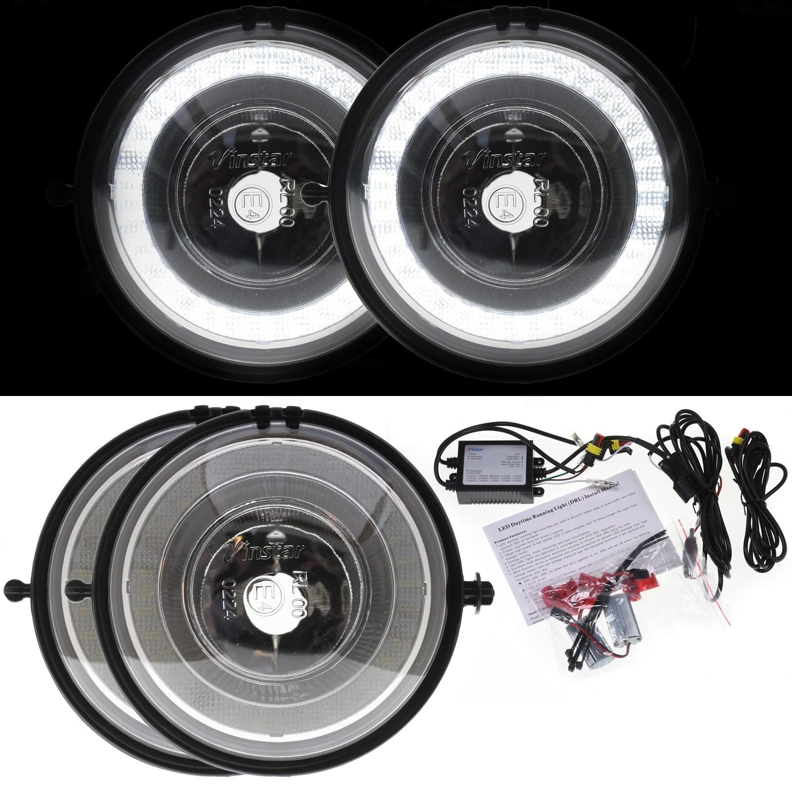 LED NEBELSCHEINWERFER TAGFAHRLICHT POSITIONSLICHT kompatibel mit Mini R55 R56 R57 R58 R59 R60 von VINSTAR