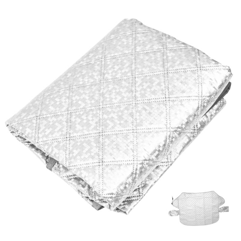 VINTORKY Eisdecke Auto schutzfolie Auto winterabdeckung Auto Windschutzscheibe Auto Staubschutz Winterautoabdeckung klein vordere Fensterabdeckung Fensterschutz Aluminiumbeschichtung Silver von VINTORKY
