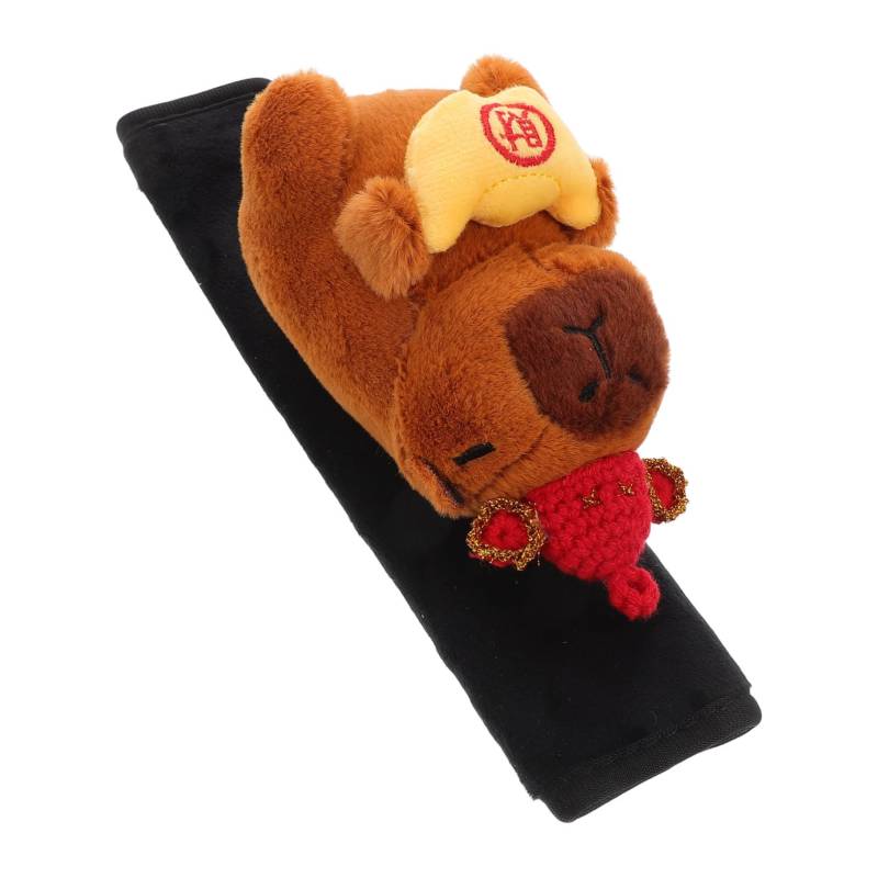 VINTORKY Entzückende Capybara Auto Abdeckung Cartoon Capybara Pad Autos Sitzhalle Abdeckung Schulter Schulter Kissen Sicherheitsgurthülle Für Auto von VINTORKY