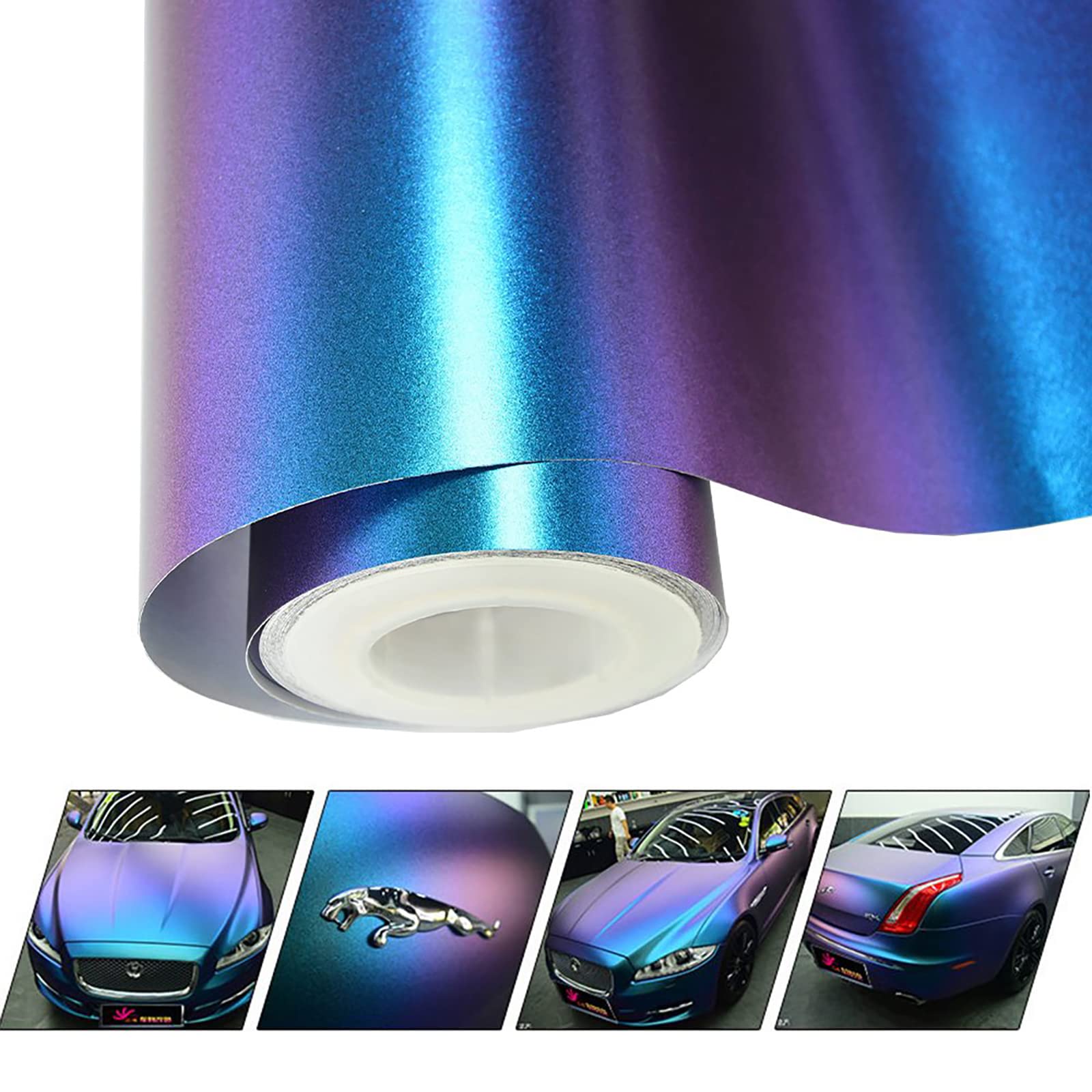VINYL FROG Chameleon Vinyl Wrap Matte Metallic Vehicle Film Purple to Blue Stretchable Air Release DIY Decals 30cm x 152cm VINYL FROG Chameleon Vinyl Wrap Matte Metallic Vehicle Film Purple to Blue Stretchable Air Release DIY Decals 30cm x 152cm von VINYL FROG