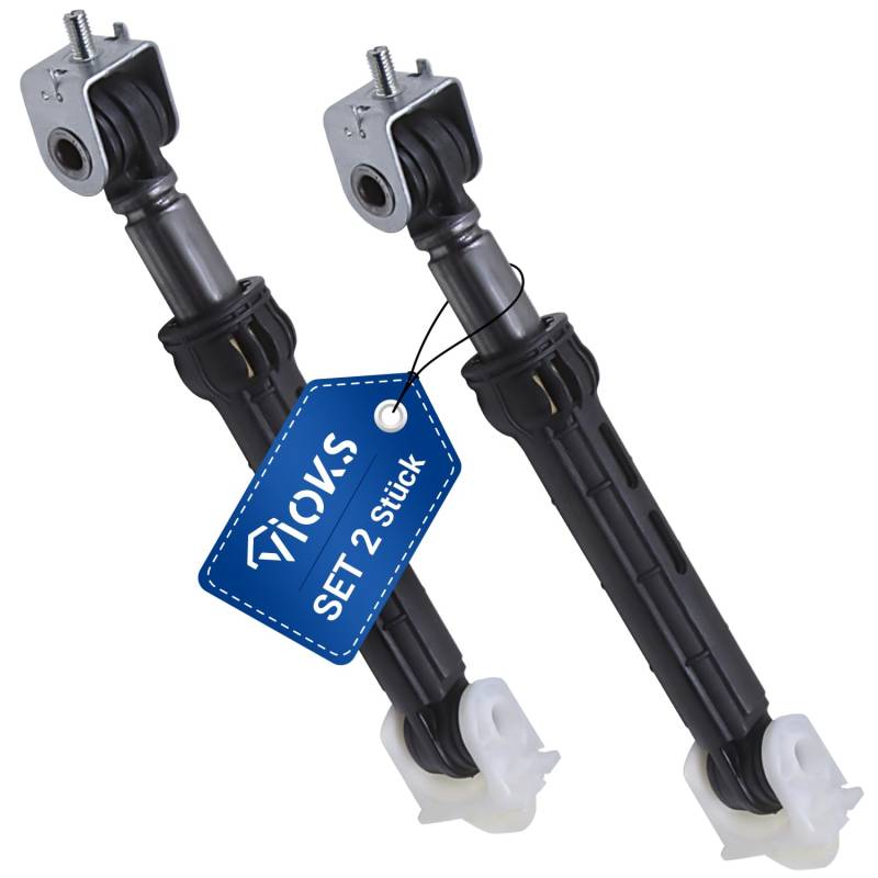 VIOKS Stoßdämpfer Federbein 2er SET Reibedämpfer Ersatz für Whirlpool Bаuknecht Ignis Privileg 481252918063 C00313195 Vibrationsdämpfer Schwingungsdämfer mit 10 mm Bohrung für Waschmaschinen von VIOKS