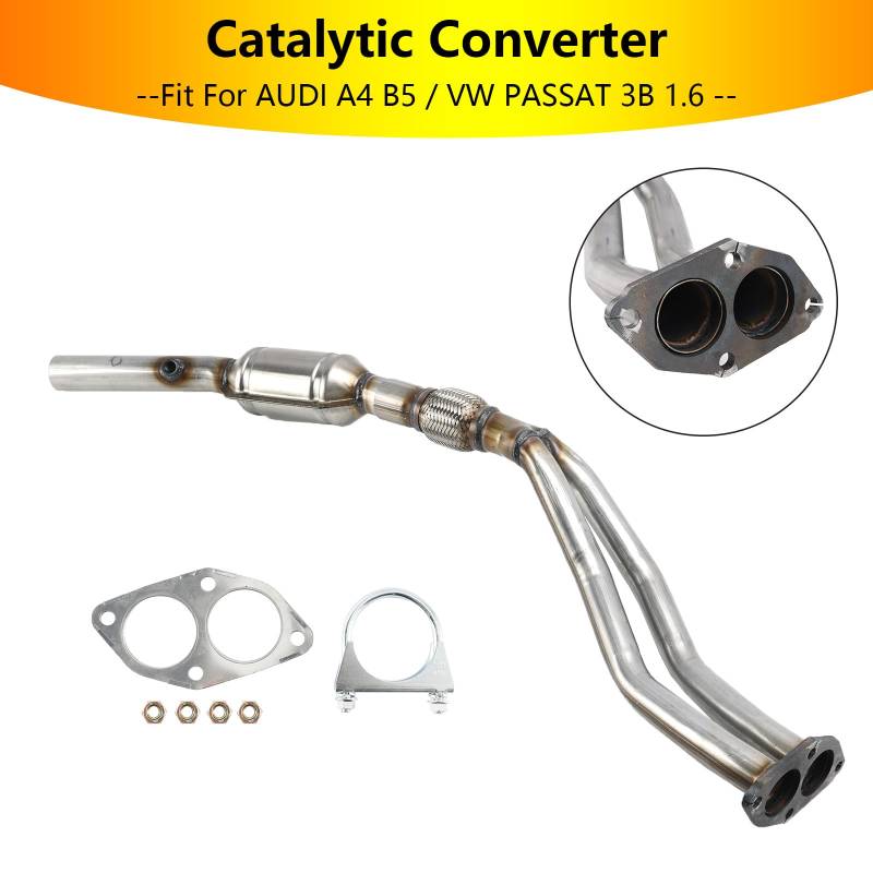 VIPIH Katalysator mit Y-Rohr Euro 4 passend fit für Audi A4 B5 1.6L/fit für VW Passat 3B (1996-2001) von VIPIH