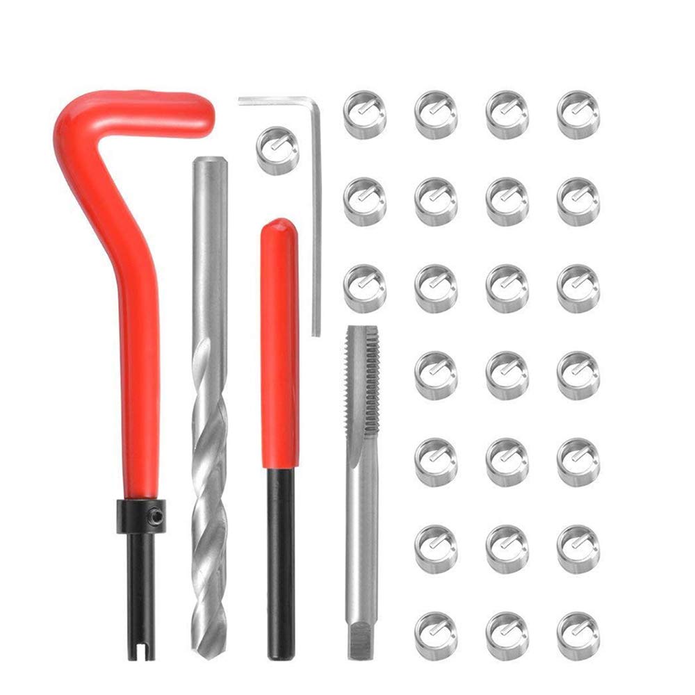 VISLONE 30-teiliges metrisches Gewinde-Reparatur-Einsatz-Set M3 M4 M7 M9 M11 Helicoil Car Pro Coil Tool M3 x 0,5 von VISLONE