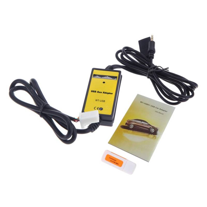 VISLONE Auto Auto USB Aux-in Adapter MP3 Player Radio Interface für Toyota Camry, Corolla/Matrix 2 * 6Pin von VISLONE