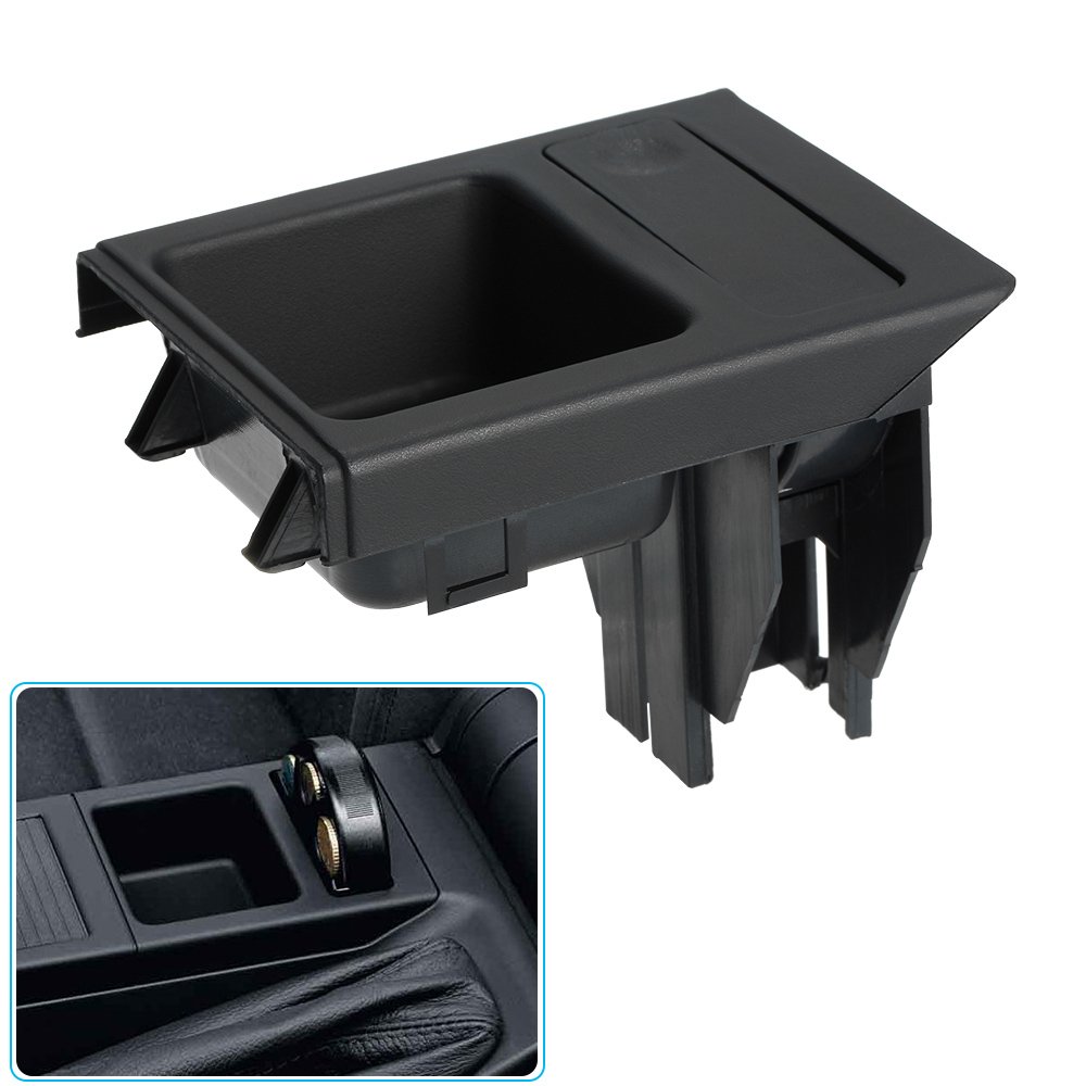 VISLONE Getränkehalter in der Mittelkonsole des Autos, Ablagefach für Automünzenschlüssel Ersatz für B MW 3Series E46 1998-2004, Schwarz VISLONE Getränkehalter in der Mittelkonsole des Autos, Ablagefach für Automünzenschlüssel Ersatz für B MW 3Series E46 1998-2004, Schwarz von VISLONE
