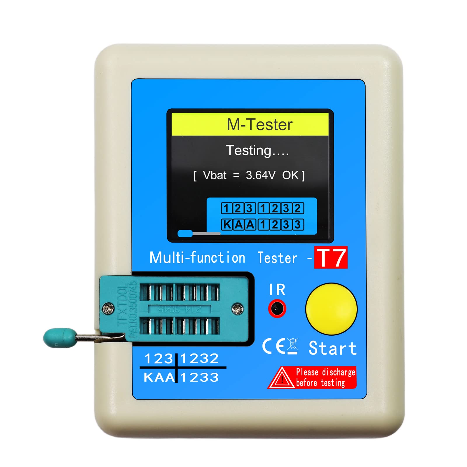 VISLONE Transistormessgerät LCR-T7 Multifunktions-Kapazitätswiderstandstester Vollfarbdisplay Transistormessgerät für Dioden Triode Kondensator Widerstand Transistor LCR NPN PNP MOSFET VISLONE Transistormessgerät LCR-T7 Multifunktions-Kapazitätswiderstandstester Vollfarbdisplay Transistormessgerät für Dioden Triode Kondensator Widerstand Transistor LCR NPN PNP MOSFET von VISLONE
