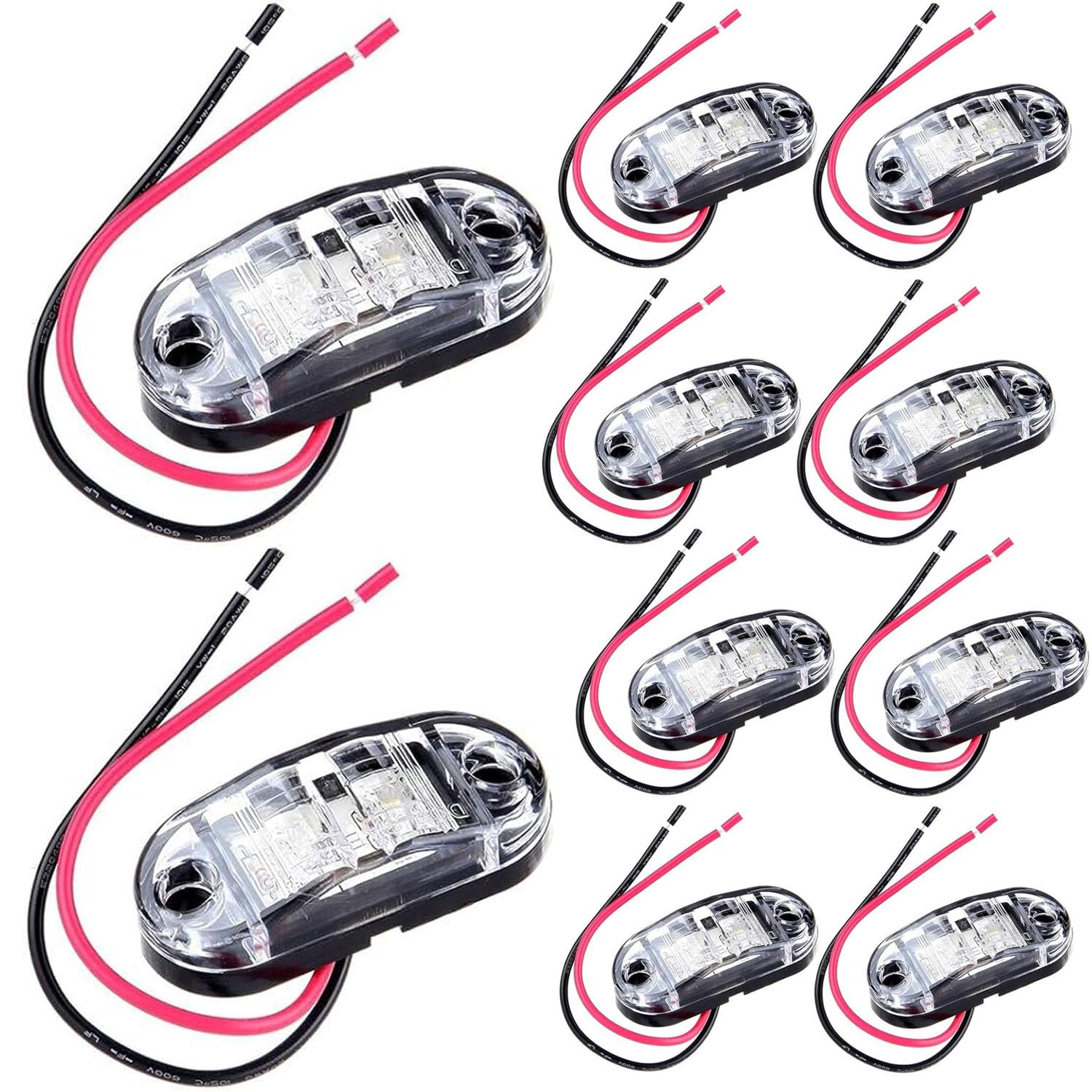 VISSQH 10 Stücke weiß 12V/24V LED Seitenmarkierungsleuchten,LED Seitenmarkierungs-kontrollleuchte LED Begrenzungsleuchten Vorne Hinten Seitenlicht Positionslampen VISSQH 10 Stücke weiß 12V/24V LED Seitenmarkierungsleuchten,LED Seitenmarkierungs-kontrollleuchte LED Begrenzungsleuchten Vorne Hinten Seitenlicht Positionslampen von VISSQH