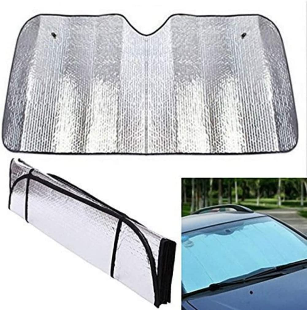 2 x Windschutzscheibenabdeckungen für Auto, Sonnenschutz, Hitze, Staub, UV-Schutz (130 x 60 cm) (130 x 60 cm) von VITA PERFETTA