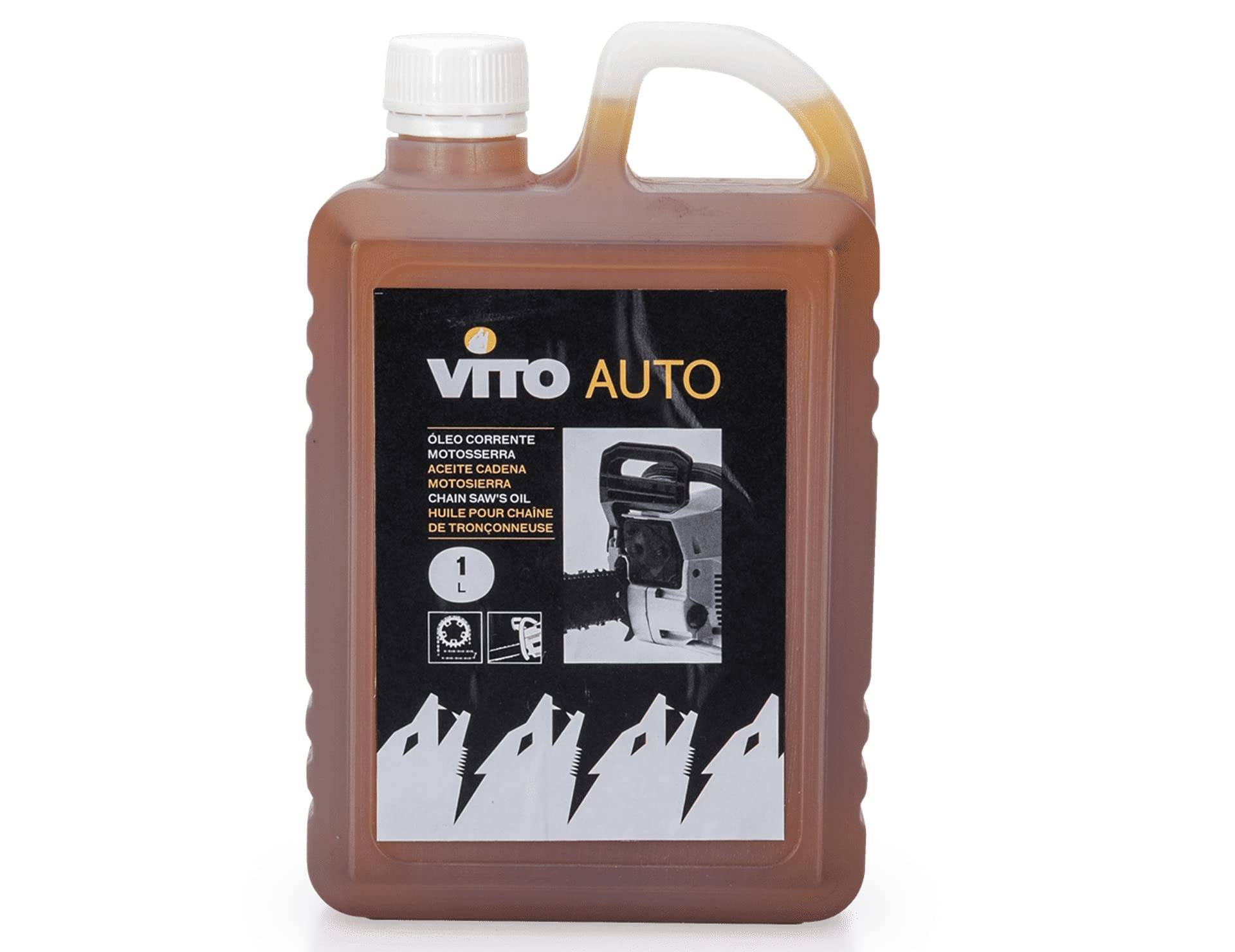 VITO Schmiermittel/Öl für Kettensägen mit Behälter, Öl hergestellt aus hochraffinierten paraffinischen Grundlagen; 1 L, Empfohlen für die Schmierung von Ketten.- (VIOCM1) von VITO