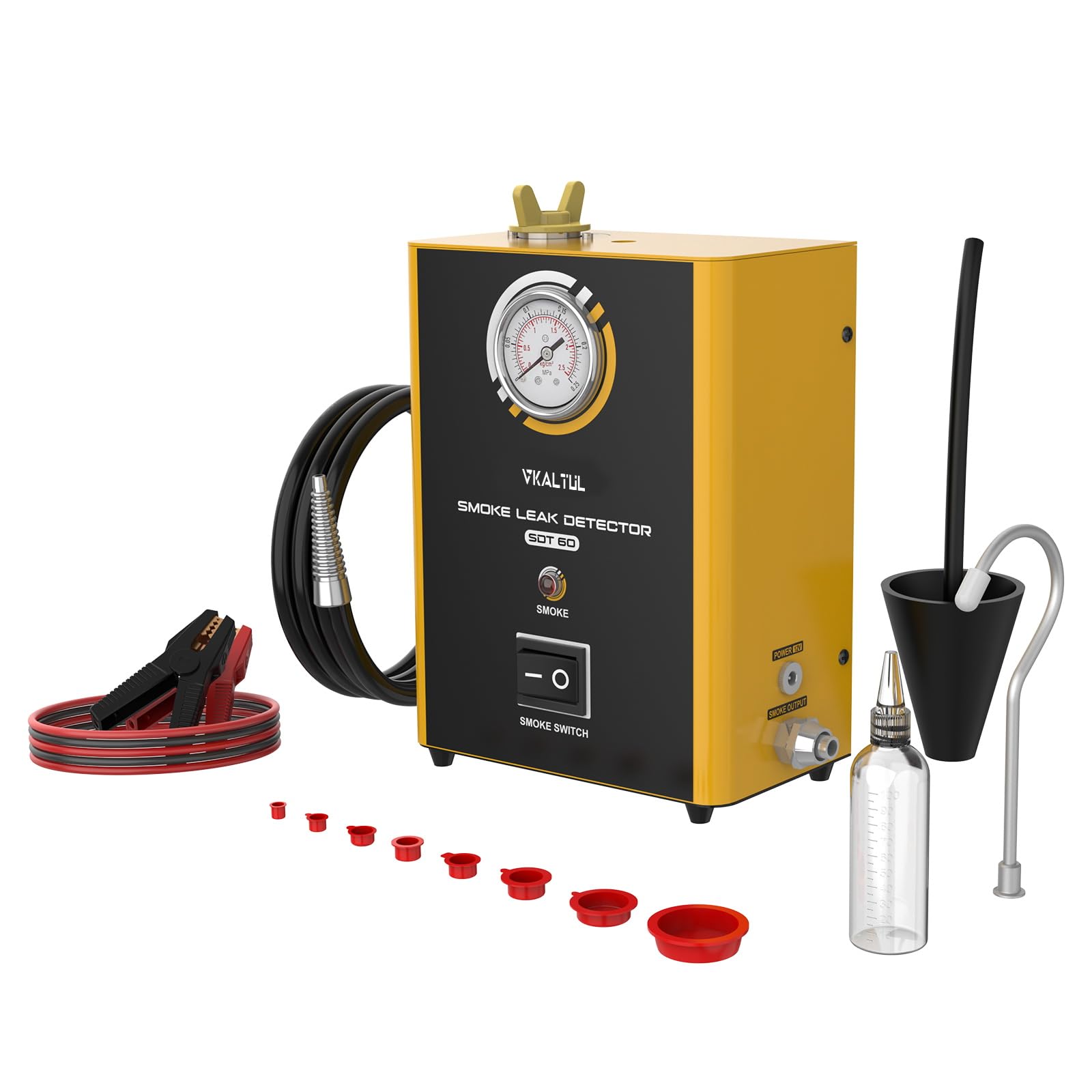 VKALTUL Nebelmaschine KFZ, kfz Nebelmaschine Lecksucher mit Manometer Eingebauten Luftpumpe 6 Detektionsfunktionen Temp. Schutz,1.6KG VKALTUL Nebelmaschine KFZ, kfz Nebelmaschine Lecksucher mit Manometer Eingebauten Luftpumpe 6 Detektionsfunktionen Temp. Schutz,1.6KG von VKALTUL