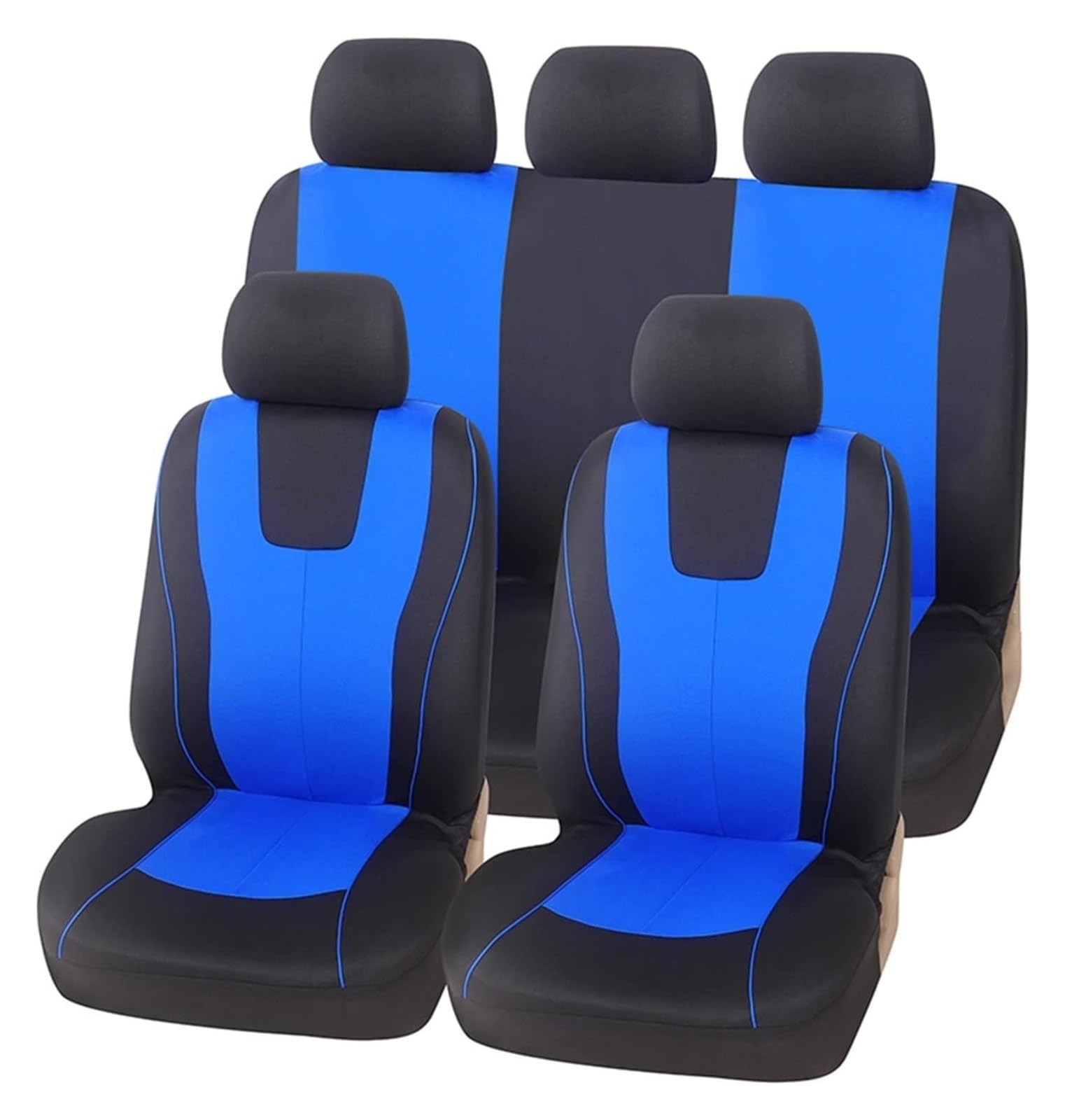 VKVZGPRARW Auto Sitzbezug Autositzkissen-Schutz Universal-Komplettset Autositzbezug (Beige) Autositzbezug-Set Auto-Innenausstattung(3) von VKVZGPRARW