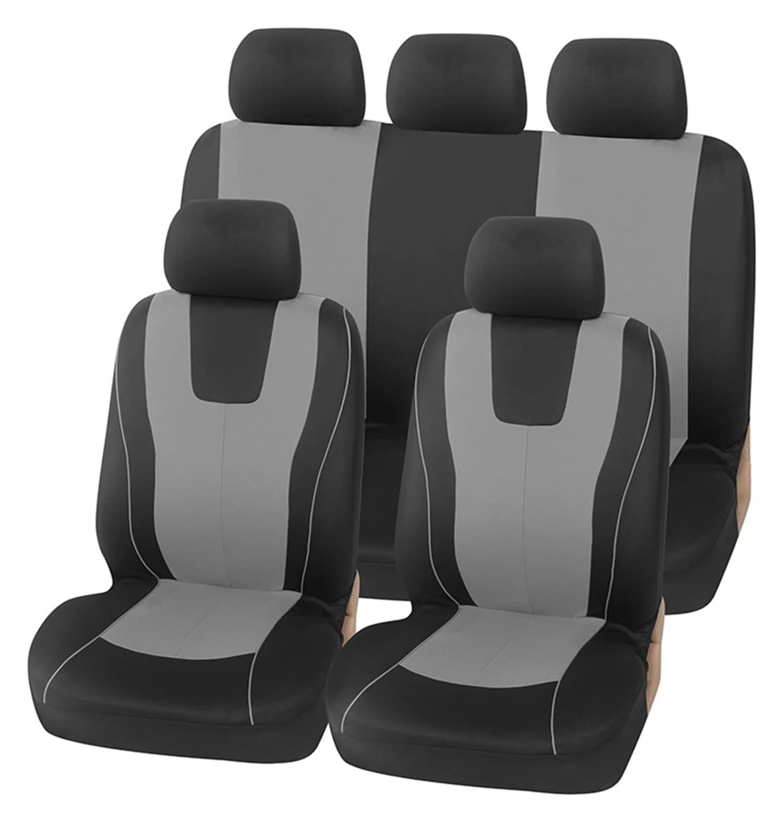 VKVZGPRARW Auto Sitzbezug Autositzkissen-Schutz Universal-Komplettset Autositzbezug (Beige) Autositzbezug-Set Auto-Innenausstattung(4) von VKVZGPRARW
