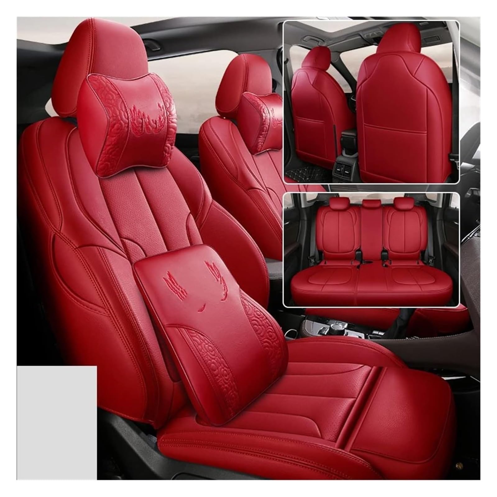 VKVZGPRARW Auto Sitzbezug Für A4 A3 A6 Q3 Q5 Q7 A1 A5 A7 A8 TT R8 1 Set Custom Leder Autositzbezug Autositzbezüge Autositze Schutz Autositzkissen Protektoren Kissen(12) von VKVZGPRARW