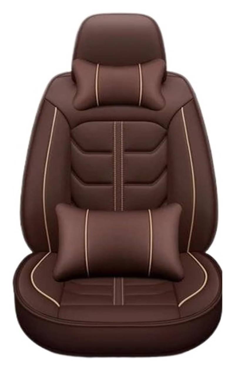 VKVZGPRARW Auto Sitzbezug Für A6L R8 Q3 Q5 Q7 S4 RS TT Für Quattro A7 A8 A3 A4 A5 Autositzbezug Autositzbezüge 5 Sitze Für Alle Medels(Coffee Pillow 1) von VKVZGPRARW
