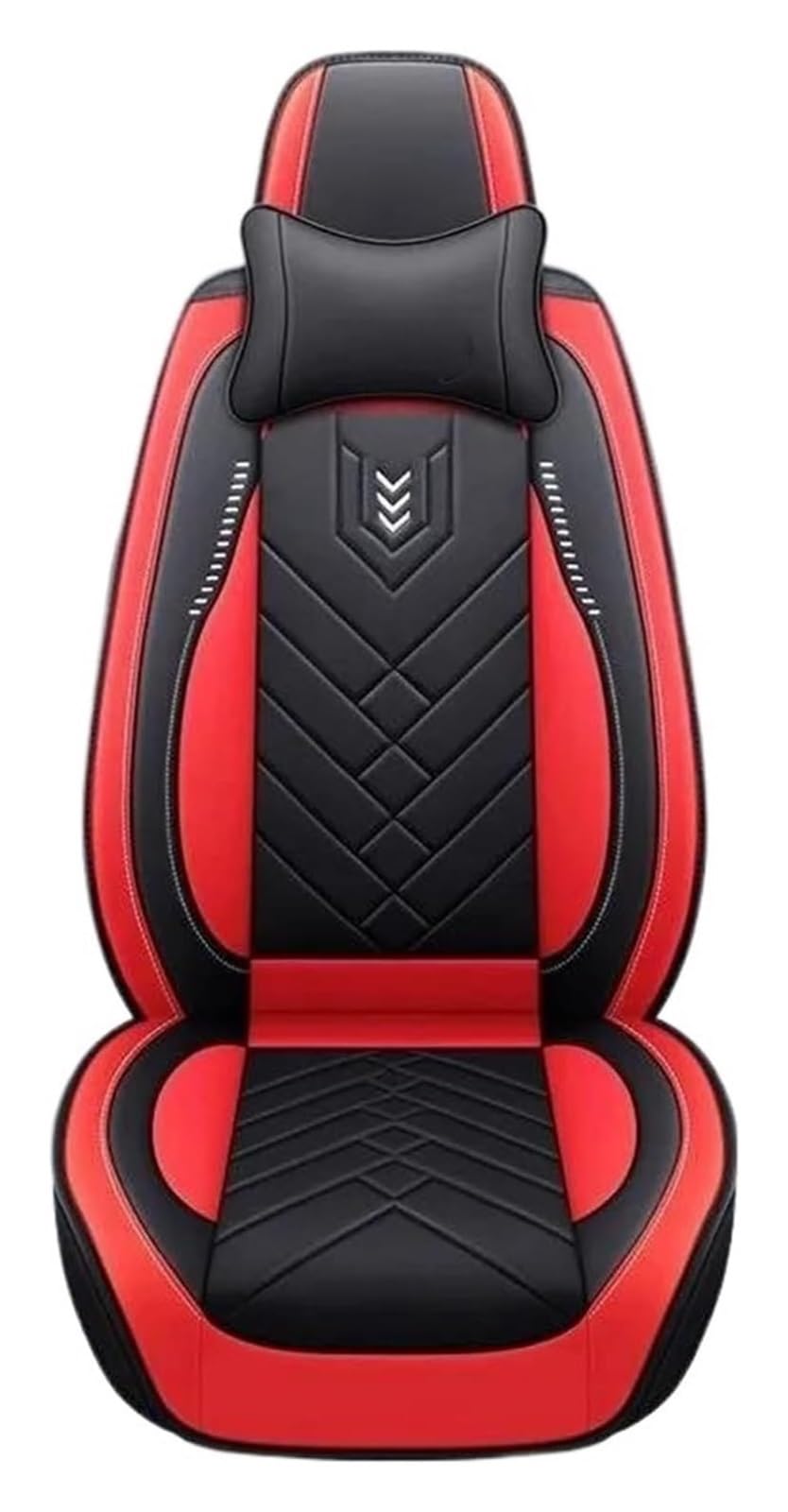 VKVZGPRARW Auto Sitzbezug Für Aircross Für Picasso Für C4 C5 C6 C2 C3 Für C-Elysee Für C-Triomphe Autositzbezüge Autositzbezug Auto(Black Red Pllow) von VKVZGPRARW