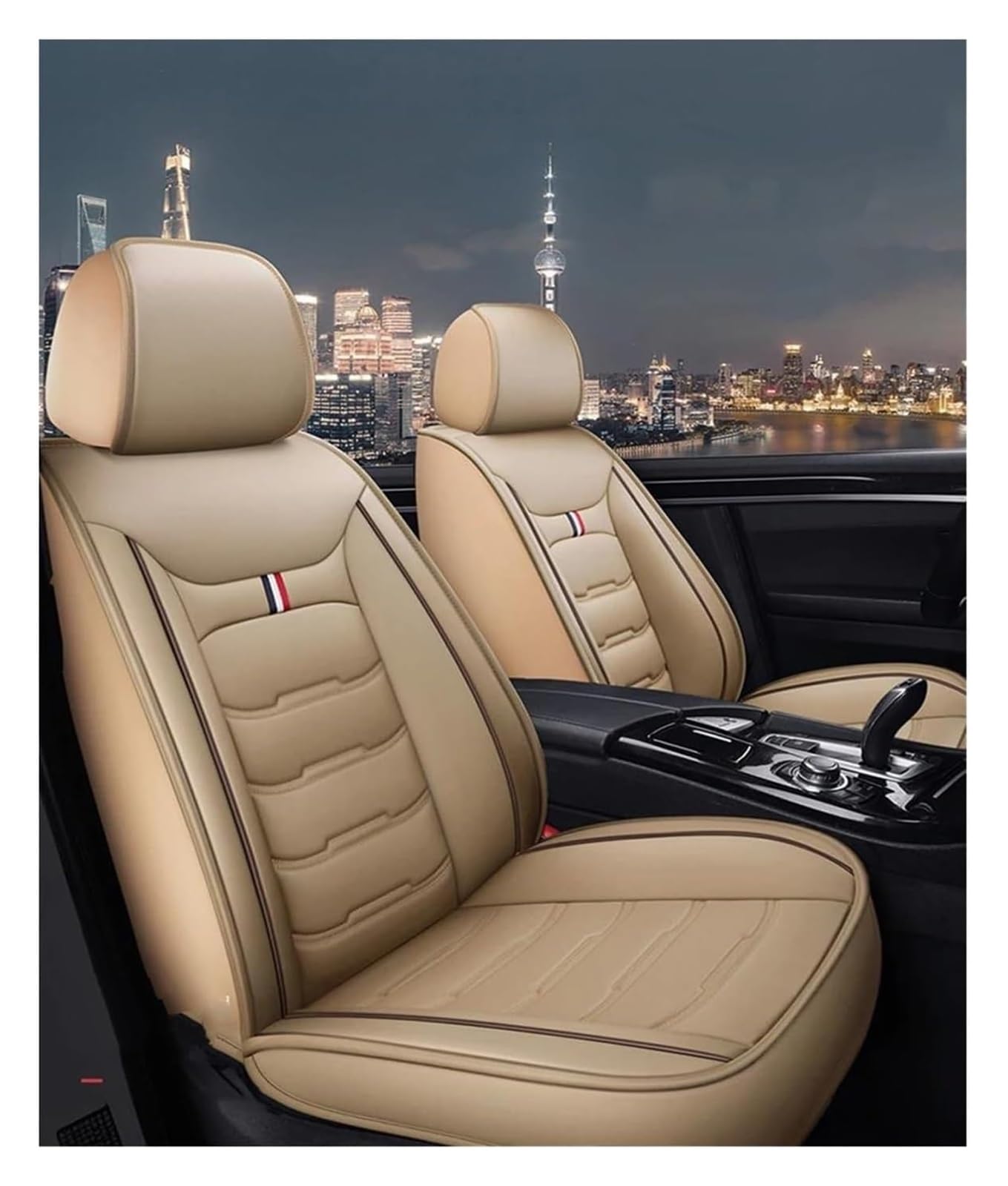 VKVZGPRARW Auto Sitzbezug Für Alle Modelle Für ES350 NX GS350 CT200h ES300h GS450h IS250 LS460 LS Autositzbezug Autositzbezüge(1pcs Beige 1) von VKVZGPRARW