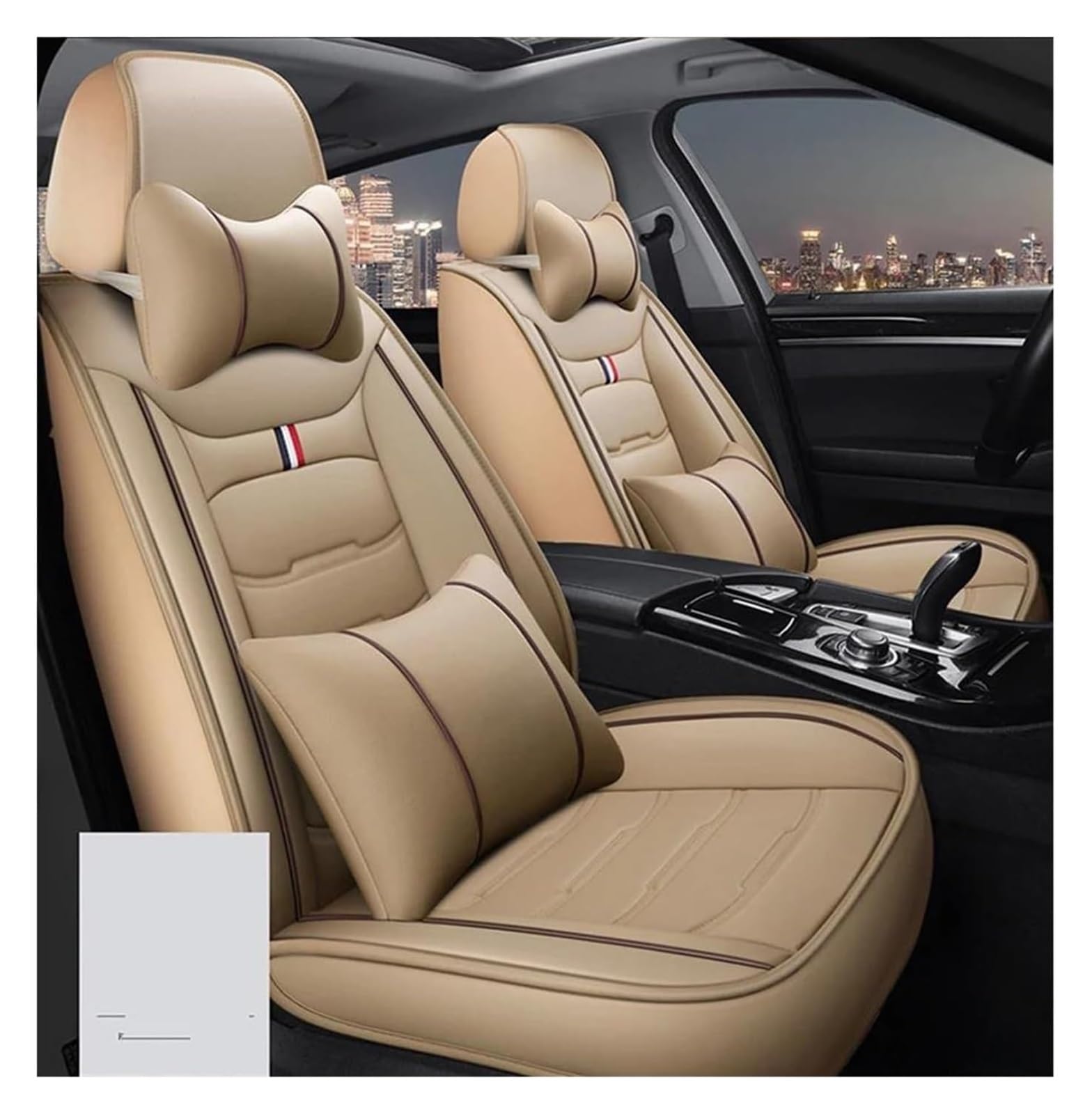 VKVZGPRARW Auto Sitzbezug Für Alle Modelle Für ES350 NX GS350 CT200h ES300h GS450h IS250 LS460 LS Autositzbezug Autositzbezüge(1pcs Beige 2) von VKVZGPRARW