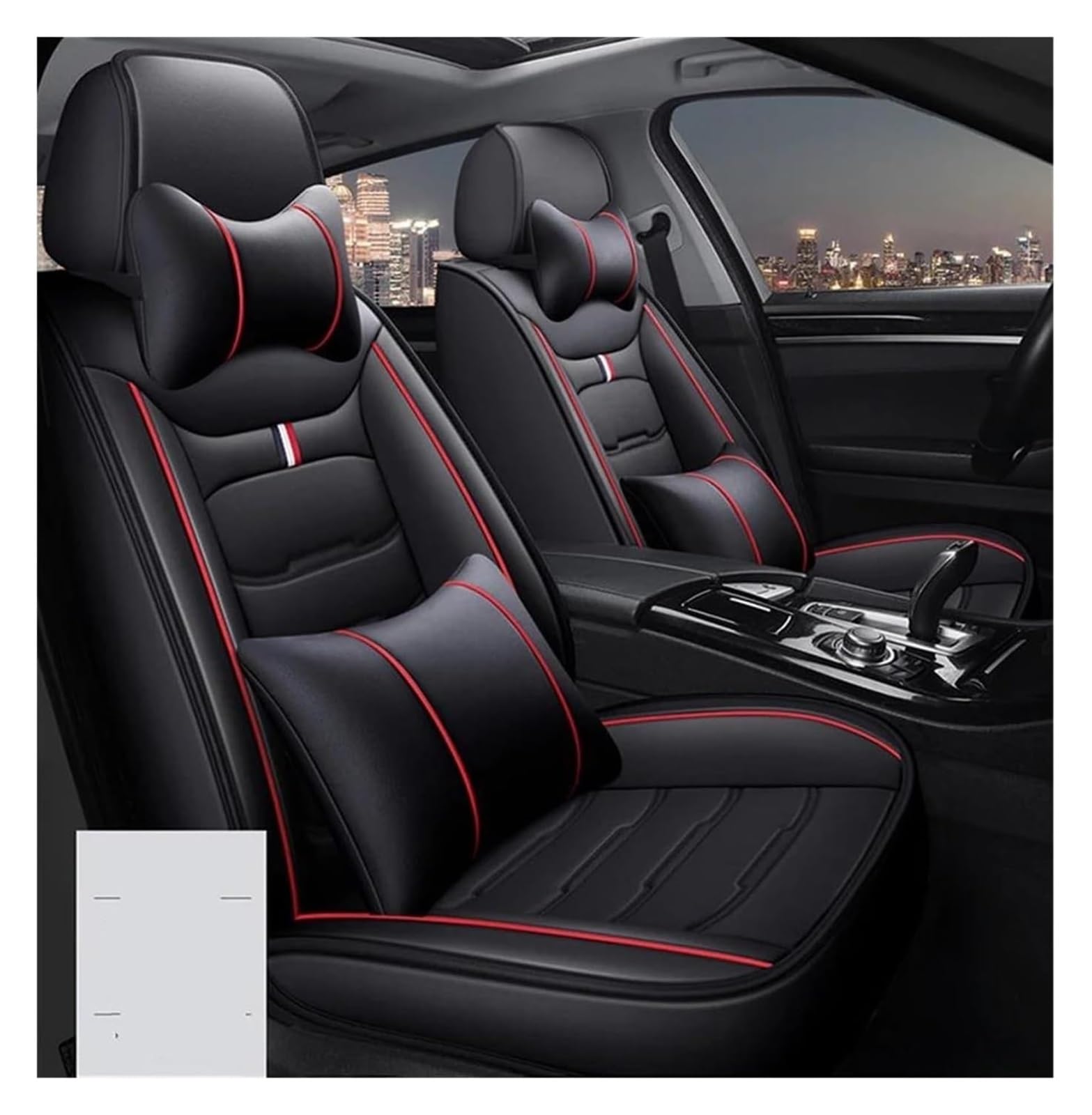VKVZGPRARW Auto Sitzbezug Für Alle Modelle Für ES350 NX GS350 CT200h ES300h GS450h IS250 LS460 LS Autositzbezug Autositzbezüge(1pcs Black Red2) von VKVZGPRARW