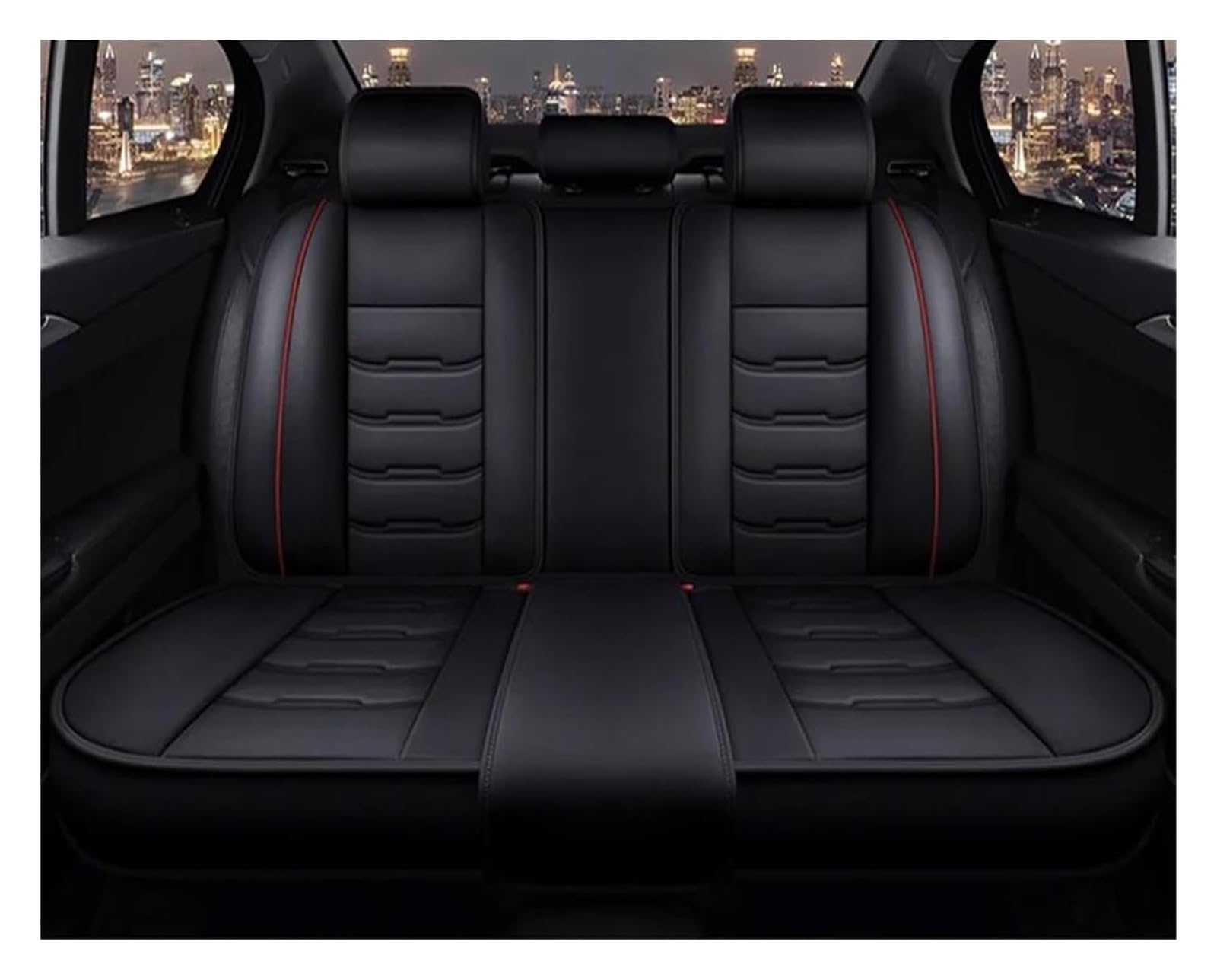 VKVZGPRARW Auto Sitzbezug Für Alle Modelle Für ES350 NX GS350 CT200h ES300h GS450h IS250 LS460 LS Autositzbezug Autositzbezüge(1pcs Black Red3) von VKVZGPRARW