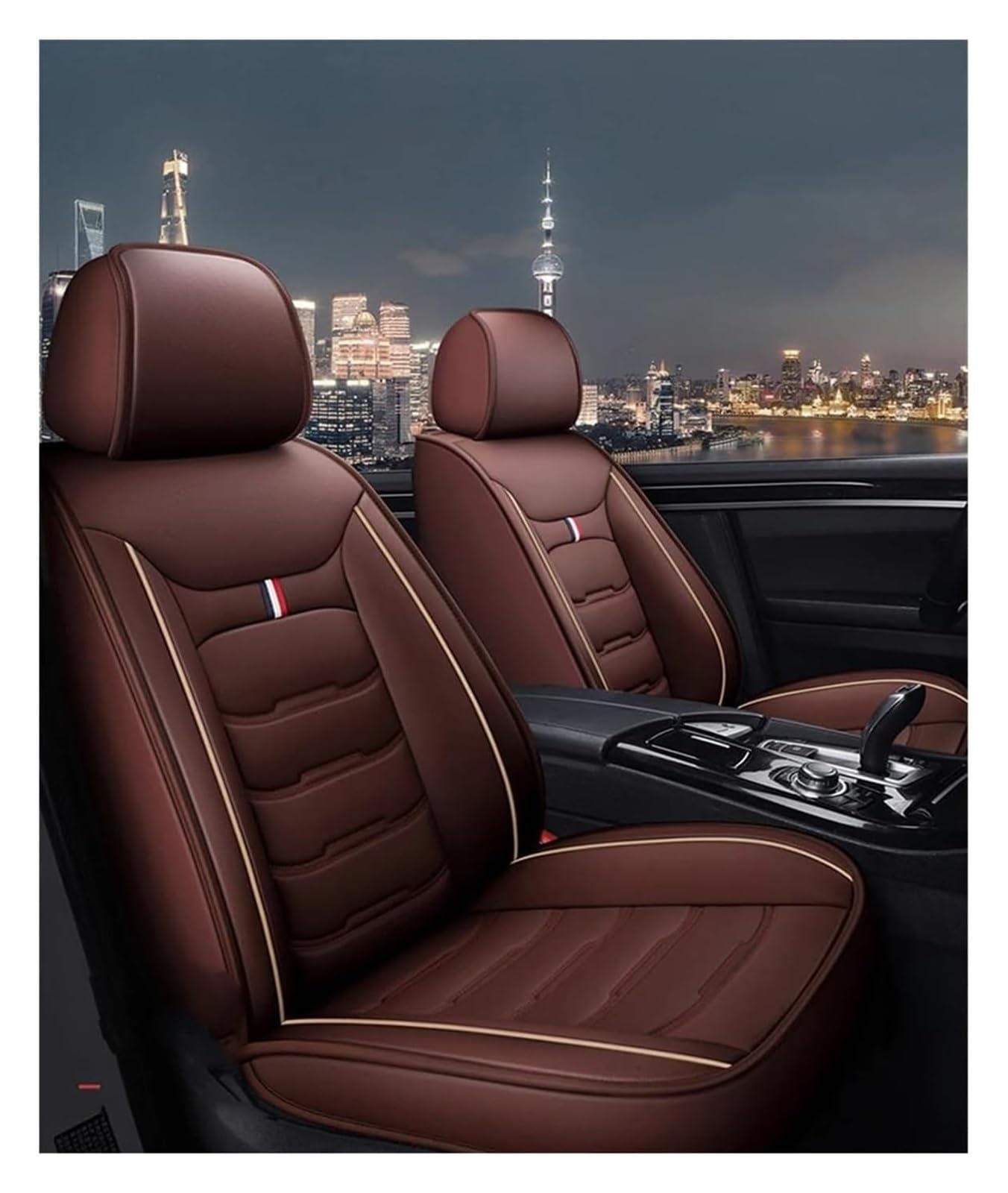VKVZGPRARW Auto Sitzbezug Für Alle Modelle Für ES350 NX GS350 CT200h ES300h GS450h IS250 LS460 LS Autositzbezug Autositzbezüge(1pcs Coffee1) von VKVZGPRARW